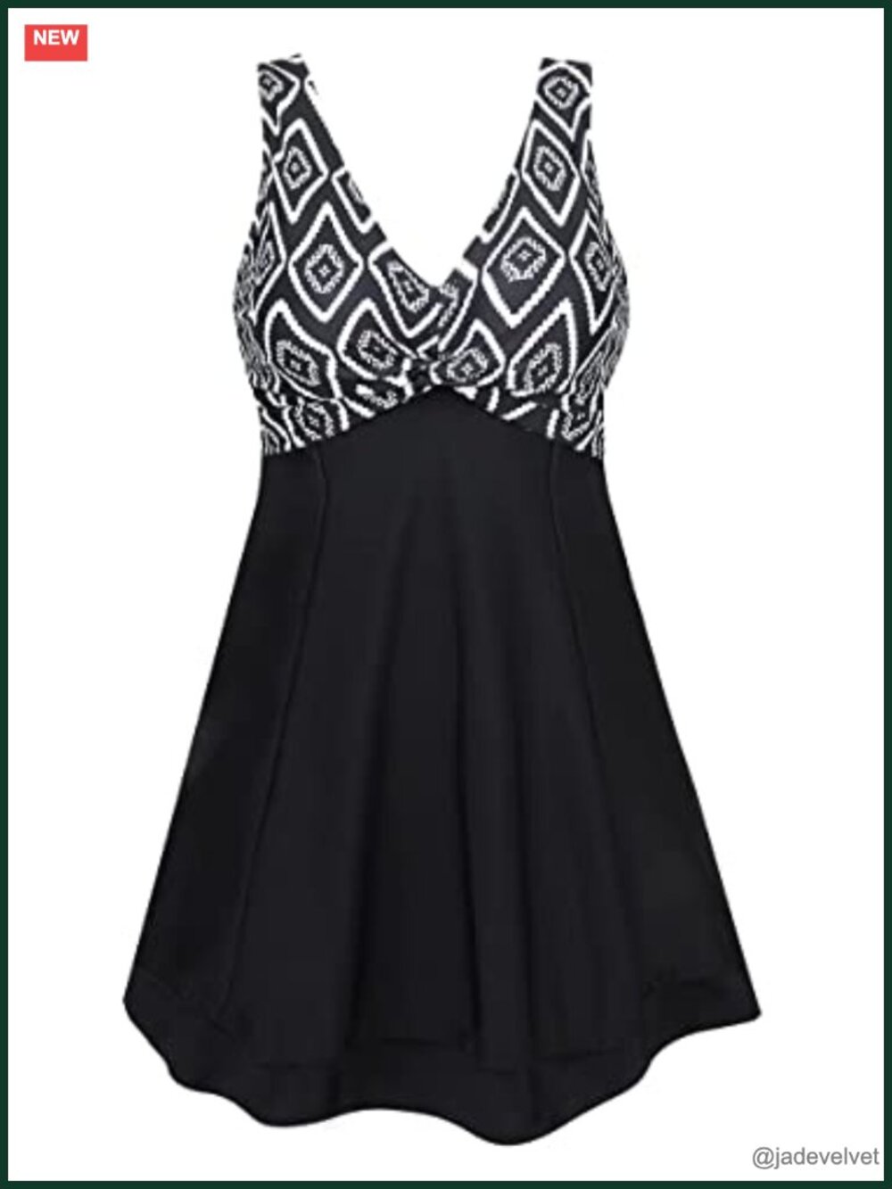 Plus Size Modest Swimdress Tummy Control One Piece Skirt Bathing Suit